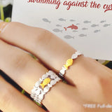 Silver Fish Ring Adjustable Open Boho Jewelry Anillos