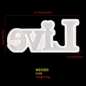 Resin Silicone Mold Hello Letters Epoxy Transparent Resin Art