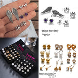 Boho Vintage Golden Alloy Earrings Set for Women Girls