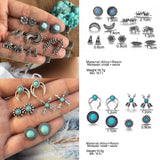 Boho Vintage Golden Alloy Earrings Set for Women Girls