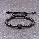 Copper Football Ball Braiding Adjustable Bracelet Men Jewelry
