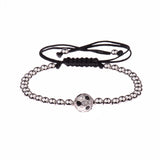 Copper Football Ball Braiding Adjustable Bracelet Men Jewelry