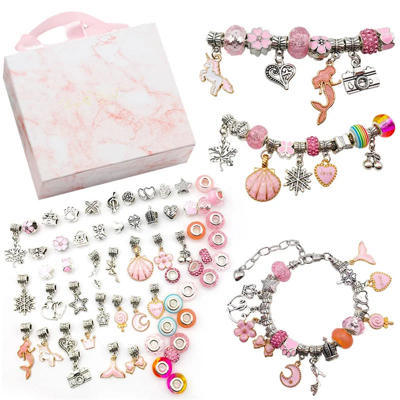 Alloy Big Hole Beads Kit for DIY Jewelry Making