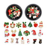 Christmas Bell Tree Nail Sticker Rhinestone Metal Rivets DIY Jewelry