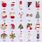 Christmas Bell Tree Nail Sticker Rhinestone Metal Rivets DIY Jewelry