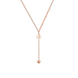 Classic G-Letter Tassel Titanium Steel Necklace For Woman Jewelry