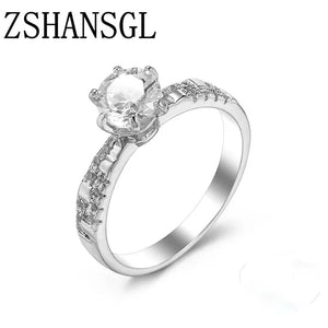 1Ct Hearts Arrows Zircon Wedding Ring for Women