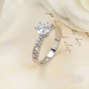 1Ct Hearts Arrows Zircon Wedding Ring for Women
