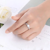 1Ct Hearts Arrows Zircon Wedding Ring for Women