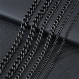 Stainless Steel Long Necklace - Classic Men Necklace 3-7 MM