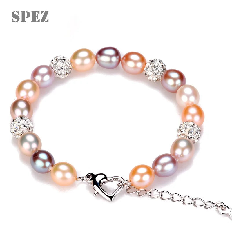 Natural Freshwater Pearl Chain Bracelet for Women