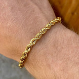 Stainless Steel Rope Chain Bracelet for Men 3/4/5/6mm Width
