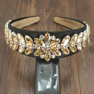 Crystal Flower Headband Baroque Hair Hoop Women Wedding Accessories