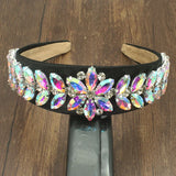 Crystal Flower Headband Baroque Hair Hoop Women Wedding Accessories