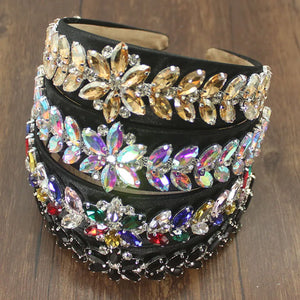 Crystal Flower Headband Baroque Hair Hoop Women Wedding Accessories