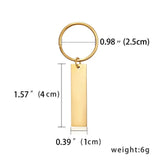 Engraved Keychain Stainless Steel Logo Keychain for Couples Family