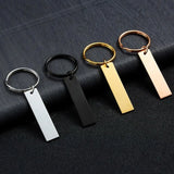 Engraved Keychain Stainless Steel Logo Keychain for Couples Family