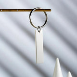 Engraved Keychain Stainless Steel Logo Keychain for Couples Family
