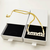 Name Necklace Snake Chain Necklace Personalized Jewelry