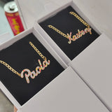Stainless Steel Name Necklace With Rhinestones Women Initials Choker Jewelry