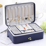 Double-Layer Jewelry Box PU Leather Jewelry Storage Box Large Space