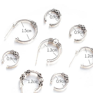 Goth Vintage Piercing Earrings Set for Women