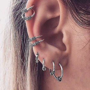 Goth Vintage Piercing Earrings Set for Women