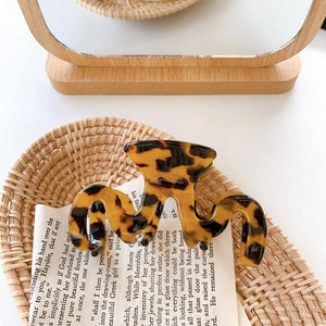 Vintage Acetate Hair Claws for Women Leopard Hair Pins Hair Clip