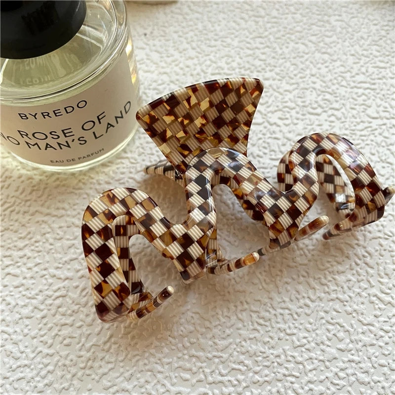 Vintage Acetate Hair Claws for Women Leopard Hair Pins Hair Clip