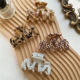 Vintage Acetate Hair Claws for Women Leopard Hair Pins Hair Clip