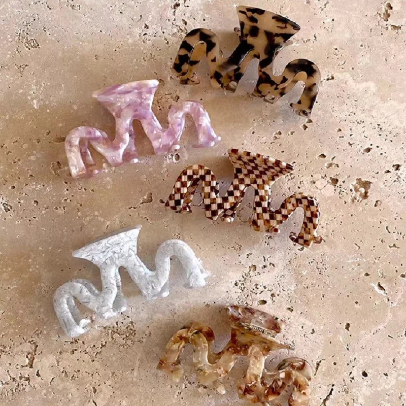 Vintage Acetate Hair Claws for Women Leopard Hair Pins Hair Clip