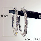Zircon Big Round Hoop Earrings for Women