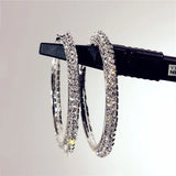 Zircon Big Round Hoop Earrings for Women