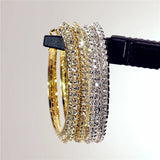 Zircon Big Round Hoop Earrings for Women