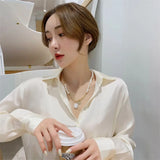 Europe America Natural Pearl Pendant Necklace Women Retro Party Jewelry