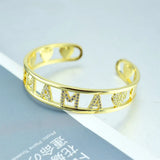 Irregular Zircon Bangle Plating 18K Real Preserving Bangle