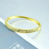 Irregular Zircon Bangle Plating 18K Real Preserving Bangle