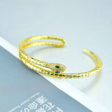 Irregular Zircon Bangle Plating 18K Real Preserving Bangle