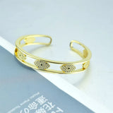 Irregular Zircon Bangle Plating 18K Real Preserving Bangle