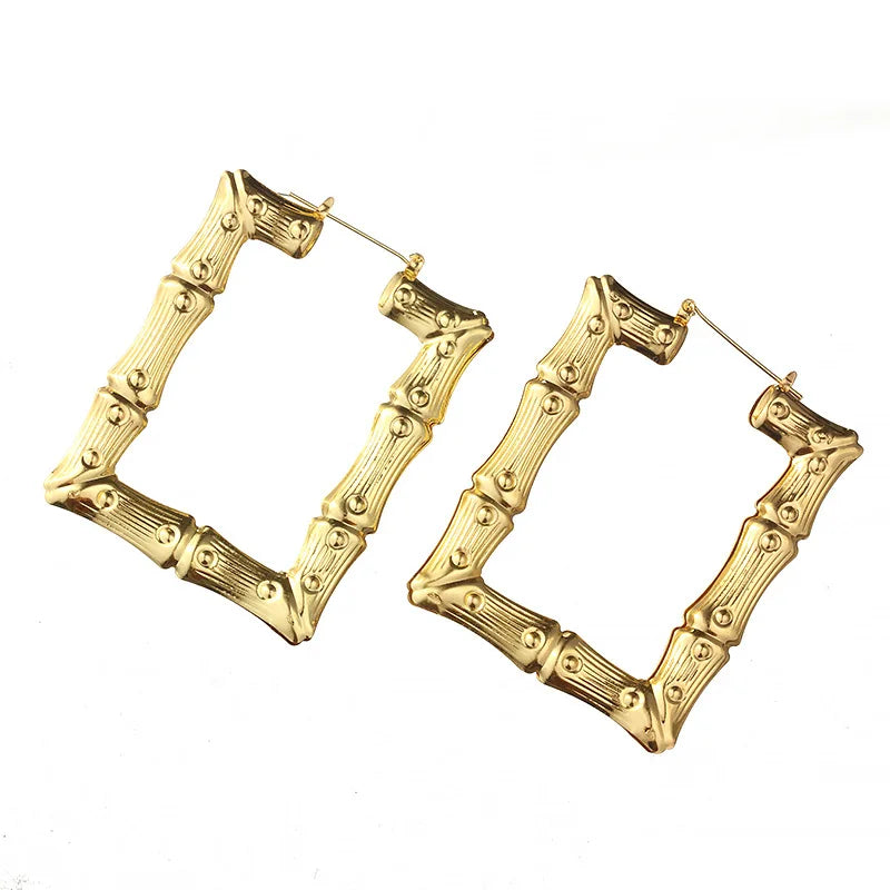 Stylish Bamboo Hoop Earrings for Women