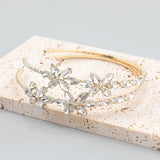 Metal Rhinestone Flower Earrings Banquet Hoops Women's Statement Earrings