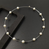 Exaggerated Pearls Circle Hoop Earrings Wedding Jewelry