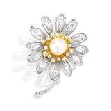 Sunflower Brooches Pin Cubic Zircon Jewelry Coat Dress Scarf Hat