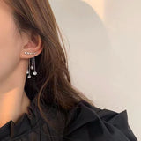 Temperament Crystal Tassel Drop Earrings Fairy Wedding
