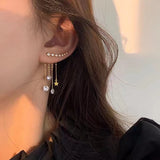 Temperament Crystal Tassel Drop Earrings Fairy Wedding
