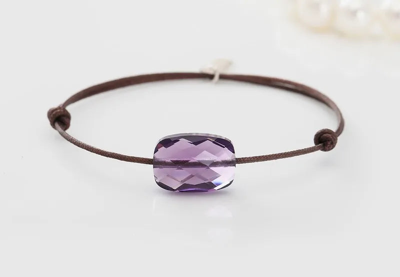 Crystal Adjustable GoldFish Rope Purple Crystal Jewelry