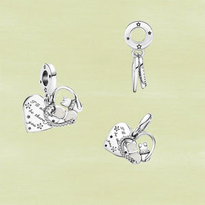 925 Silver Cat Charm: Perfect for DIY Bracelet