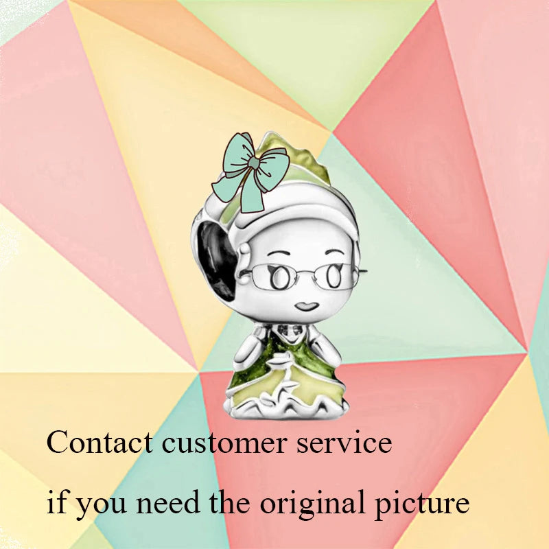925 Silver Princess And Frog Charm, Fall Style, High-quality DIY Jewelry
