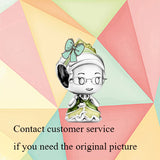925 Silver Princess And Frog Charm, Fall Style, High-quality DIY Jewelry