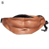 Dad Belly Fanny Pack Waist Pack Pouch Large Capacity 3D Artificial Beer Belly